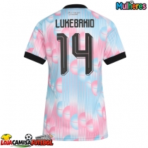 Camisa de Futebol Bélgica Dodi Lukebakio #14 Equipamento Secundário Mulheres Mundo 2026 Manga Curta